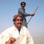 Our guides on the lake
